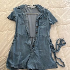 Babe blue jumpsuit shorts